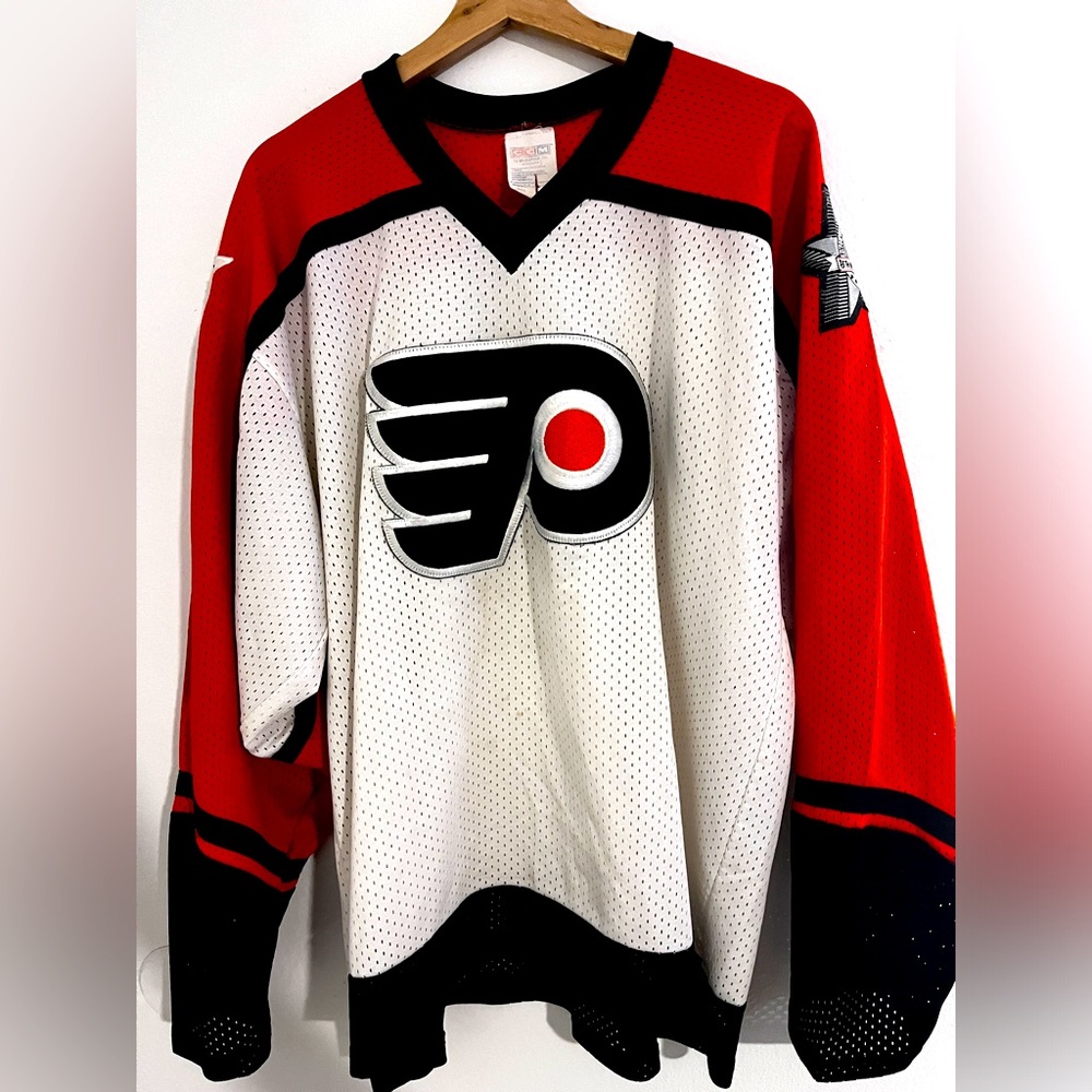 1992 Philadelphia Flyers Jersey with 25th and 75th patches